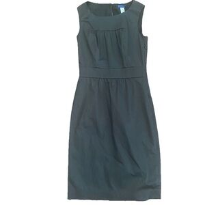 J. Crew Black Sleeveless Sheath Midi Dress in size 2